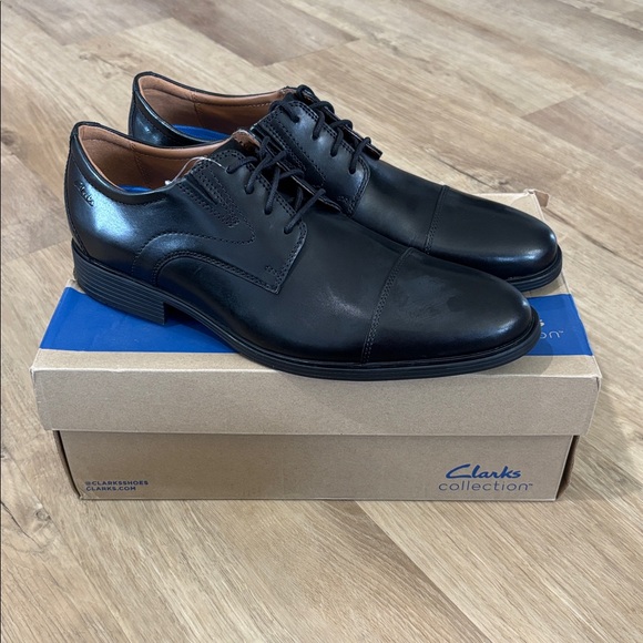 NEW Men’s Clarks Whiddon Cap Toe Leather Oxfords